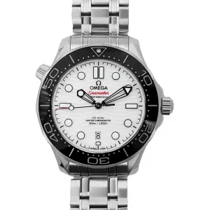 Seamaster Diver 300M Omega Co-Axial Master Chronometer 42mm White Dial with Black Bezel